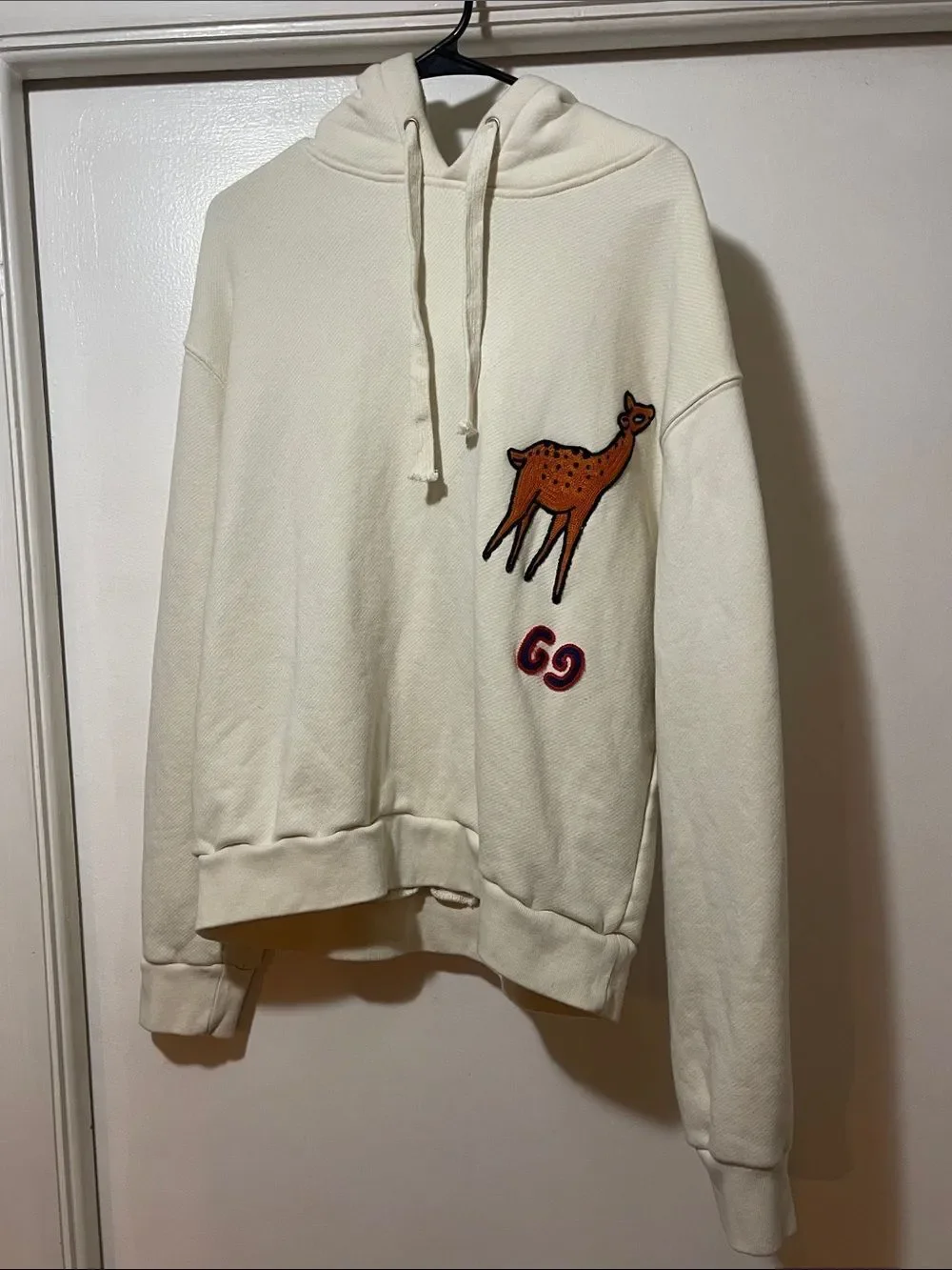 Gucci Cream Hoodie with Deer size medium